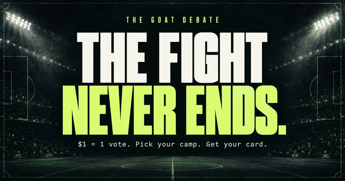 The GOAT Debate: “The fight never ends.” $1 = 1 vote. Pick your camp. Get your card.